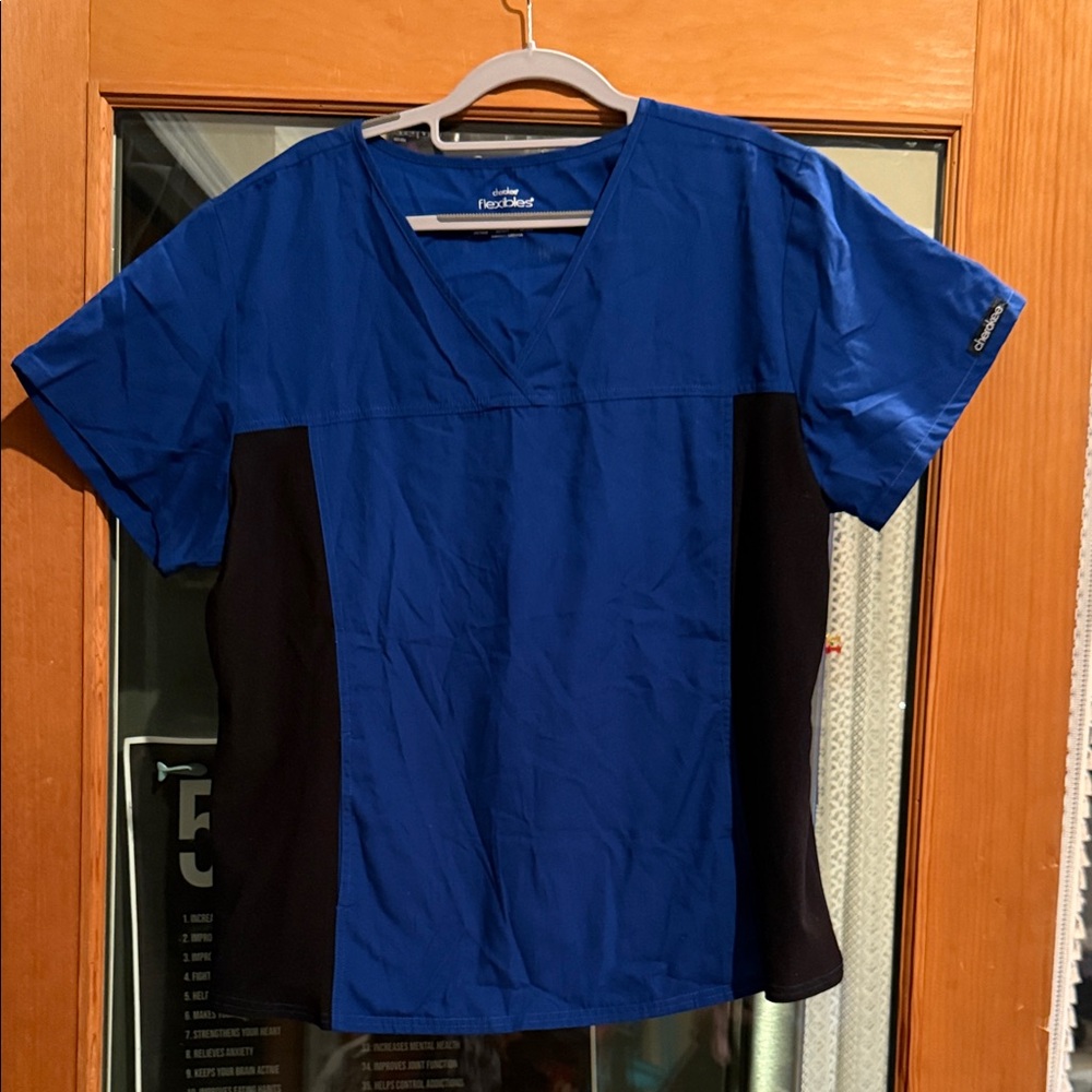 Cherokee Flexibles Royal Blue V-Neck Top
